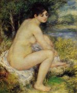 Ренуар Сидящая купальщица 1883г